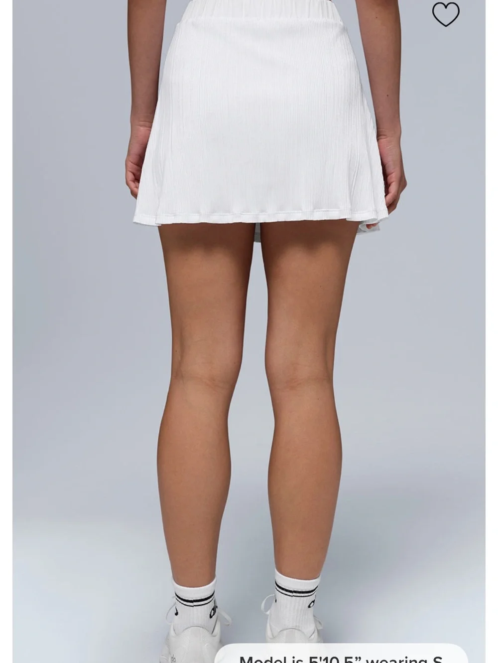 ALO Yoga White Pleated Tennis Mini Skirt